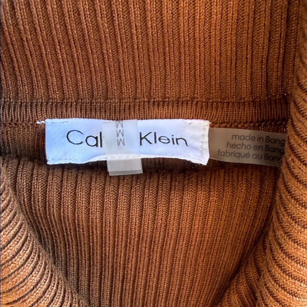 Calvin Klein Brown Ribbed Sweater - Picture 2 of 5